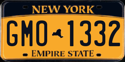 NY license plate GMO1332