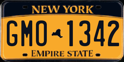 NY license plate GMO1342
