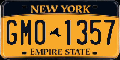 NY license plate GMO1357