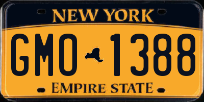 NY license plate GMO1388