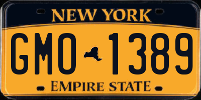 NY license plate GMO1389