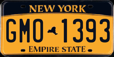 NY license plate GMO1393