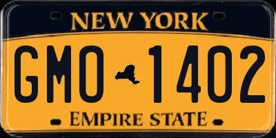 NY license plate GMO1402