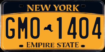 NY license plate GMO1404