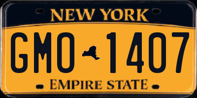 NY license plate GMO1407