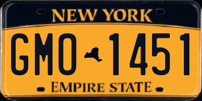 NY license plate GMO1451