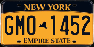 NY license plate GMO1452