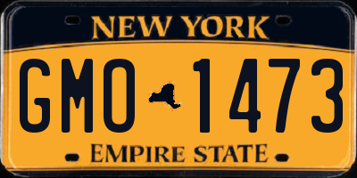 NY license plate GMO1473
