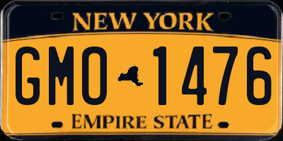 NY license plate GMO1476