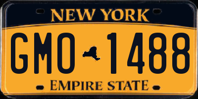 NY license plate GMO1488