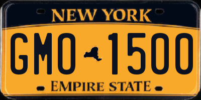 NY license plate GMO1500