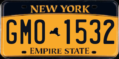 NY license plate GMO1532