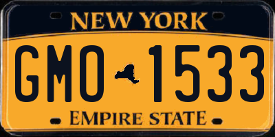 NY license plate GMO1533