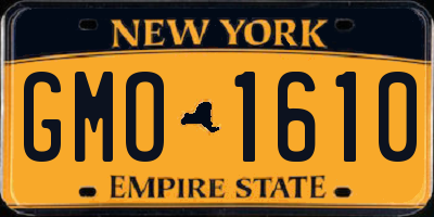 NY license plate GMO1610