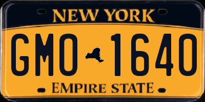 NY license plate GMO1640