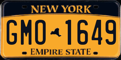 NY license plate GMO1649