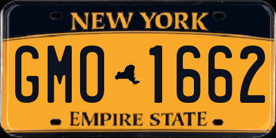 NY license plate GMO1662