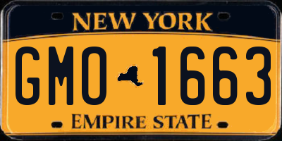 NY license plate GMO1663