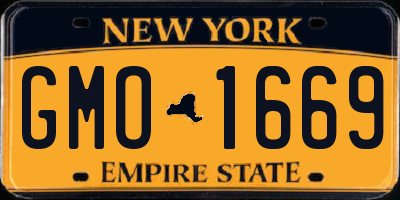 NY license plate GMO1669