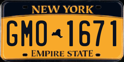 NY license plate GMO1671