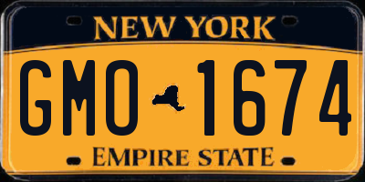 NY license plate GMO1674
