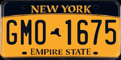 NY license plate GMO1675