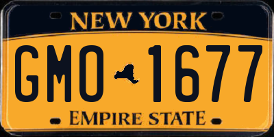 NY license plate GMO1677