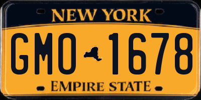 NY license plate GMO1678