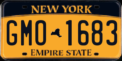 NY license plate GMO1683