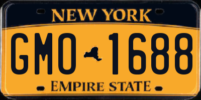 NY license plate GMO1688
