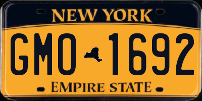 NY license plate GMO1692