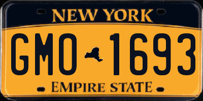 NY license plate GMO1693