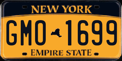 NY license plate GMO1699