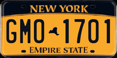 NY license plate GMO1701