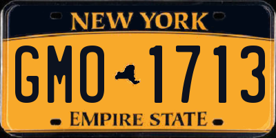 NY license plate GMO1713