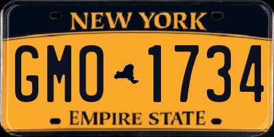 NY license plate GMO1734