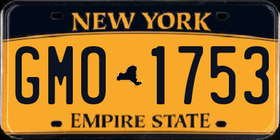 NY license plate GMO1753