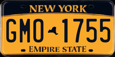 NY license plate GMO1755