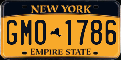 NY license plate GMO1786