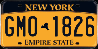 NY license plate GMO1826
