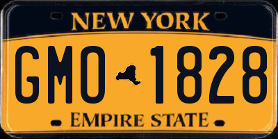 NY license plate GMO1828