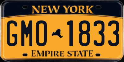 NY license plate GMO1833