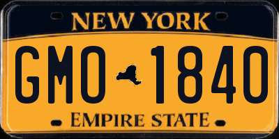 NY license plate GMO1840