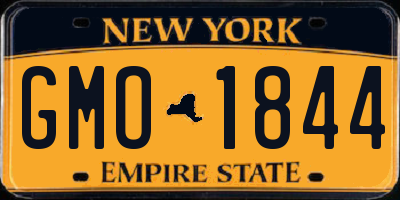 NY license plate GMO1844