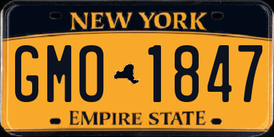 NY license plate GMO1847