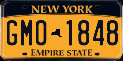 NY license plate GMO1848
