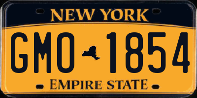 NY license plate GMO1854