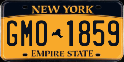 NY license plate GMO1859