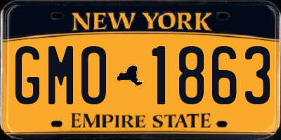 NY license plate GMO1863