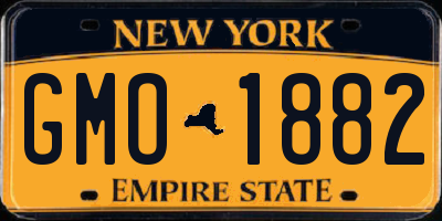 NY license plate GMO1882
